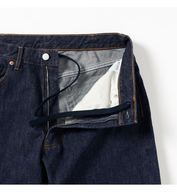 BEAMS「BEAMS｜Wide Denim Pants｜5ポケット ヴィンテージディテール｜スピンドル仕様 ベルトレス」|デニム|
