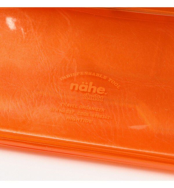 BEAMS「【別注】nahe(R) / トラベル オーガナイザー クリア オレンジ」|ステーショナリー|
