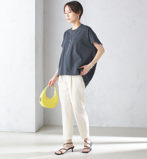SHIPS for women「SHIPS Primary NavyLabel:〈手洗い可能〉BIG Tシャツ」|Tシャツ・カットソー|