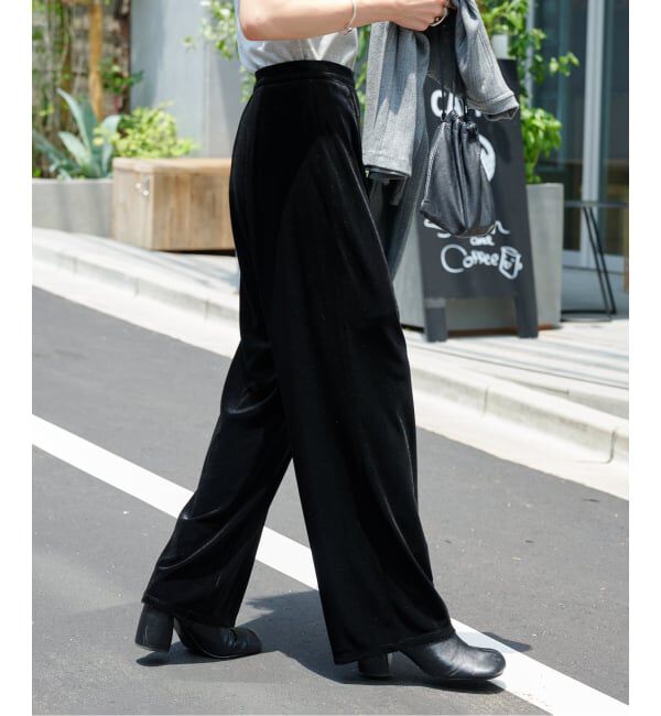 OUTDOOR PRODUCTS Usual Things「ベロアフレアパンツ」|スラックス|