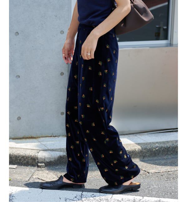 OUTDOOR PRODUCTS Usual Things「ベロアフレアパンツ」|スラックス|