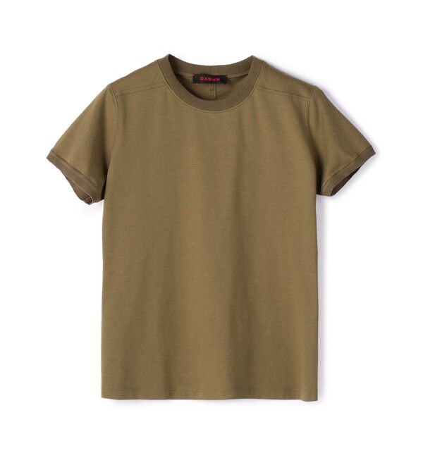 CABaN「コットン リブコンビクルーネックプルオーバー」|Tシャツ・カットソー|57 カーキ
