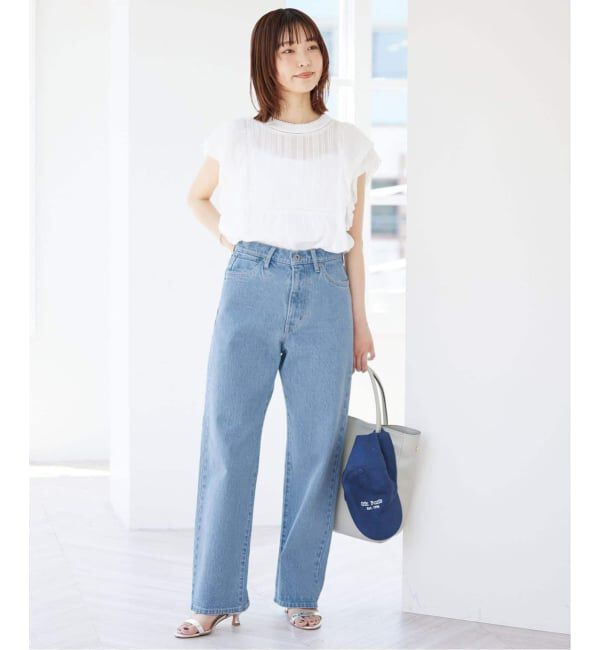 SLOBE IENA「《3サイズ展開/追加6》LE DENIM ストレートデニムパンツ」|デニム|