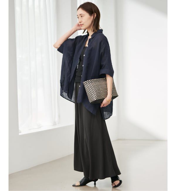 SLOBE IENA「《シリーズあり/予約》リネンコットンBOXシャツ」|シャツ・ブラウス|