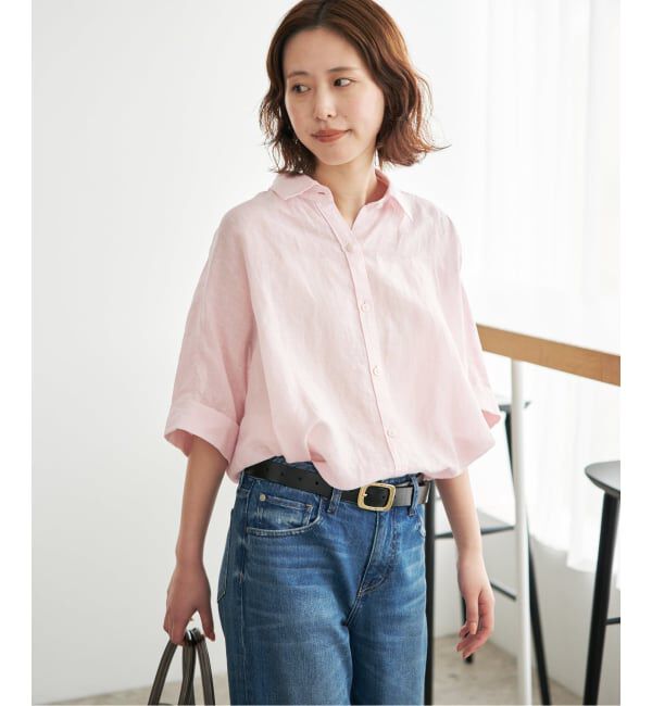 SLOBE IENA「《シリーズあり/予約》リネンコットンBOXシャツ」|シャツ・ブラウス|