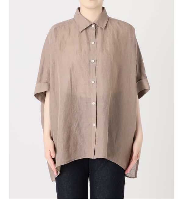 SLOBE IENA「《シリーズあり/予約》リネンコットンBOXシャツ」|シャツ・ブラウス|