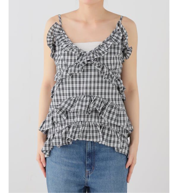 SLOBE IENA「OURSaaLTY/アワーソルティ Ann check frill bustier」|その他|