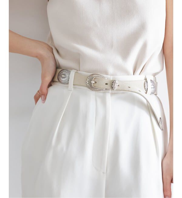 NOBLE「PUNTOVITA/プントヴィータ CONCHO BELT(ナチュラル)」|ベルト|