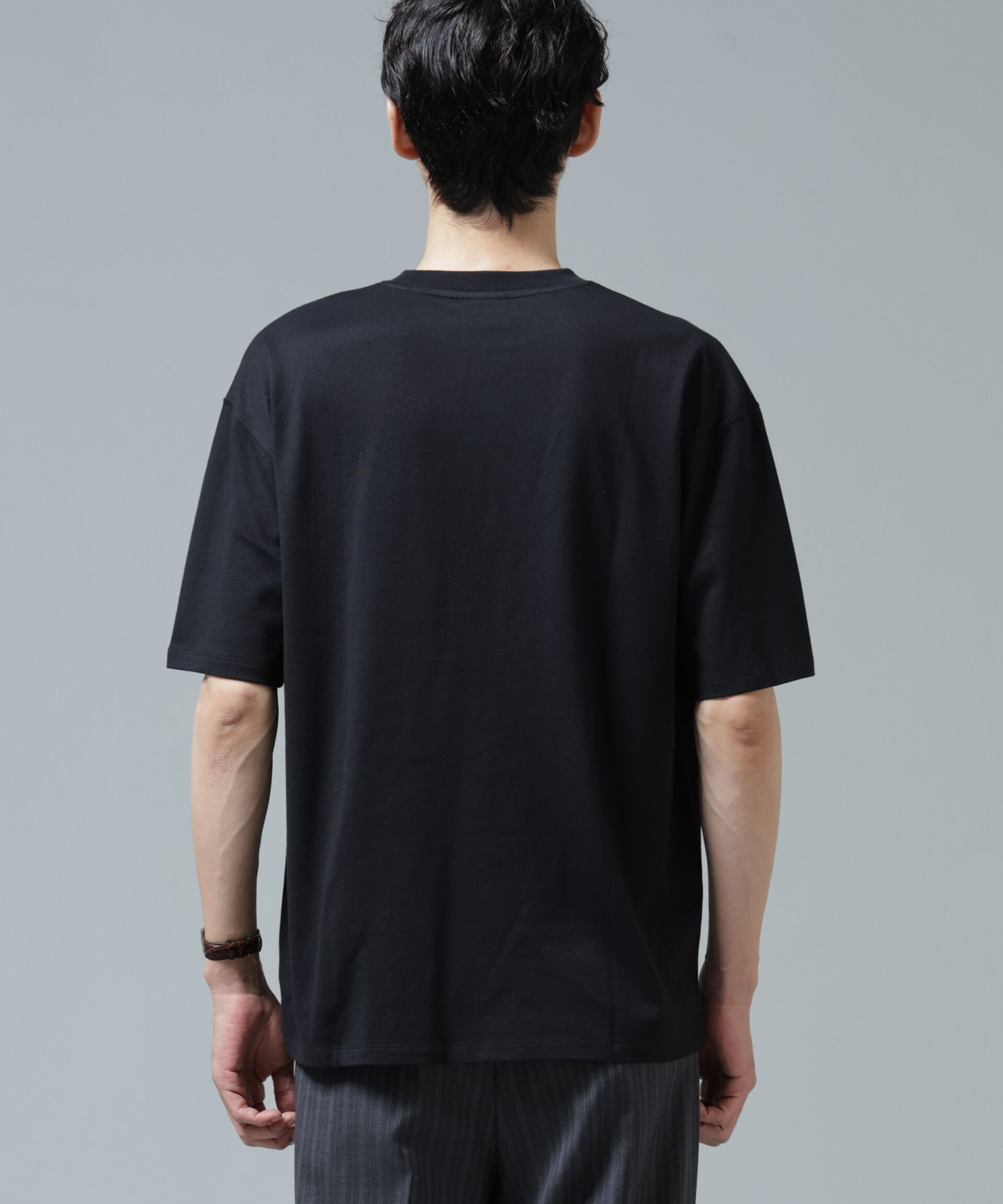 nano･universe「「Brooks Brothers別注」Anti Soaked(R) 汗染み防止 クルーネック ビッグシルエットTシャツ」|Tシャツ・カットソー|