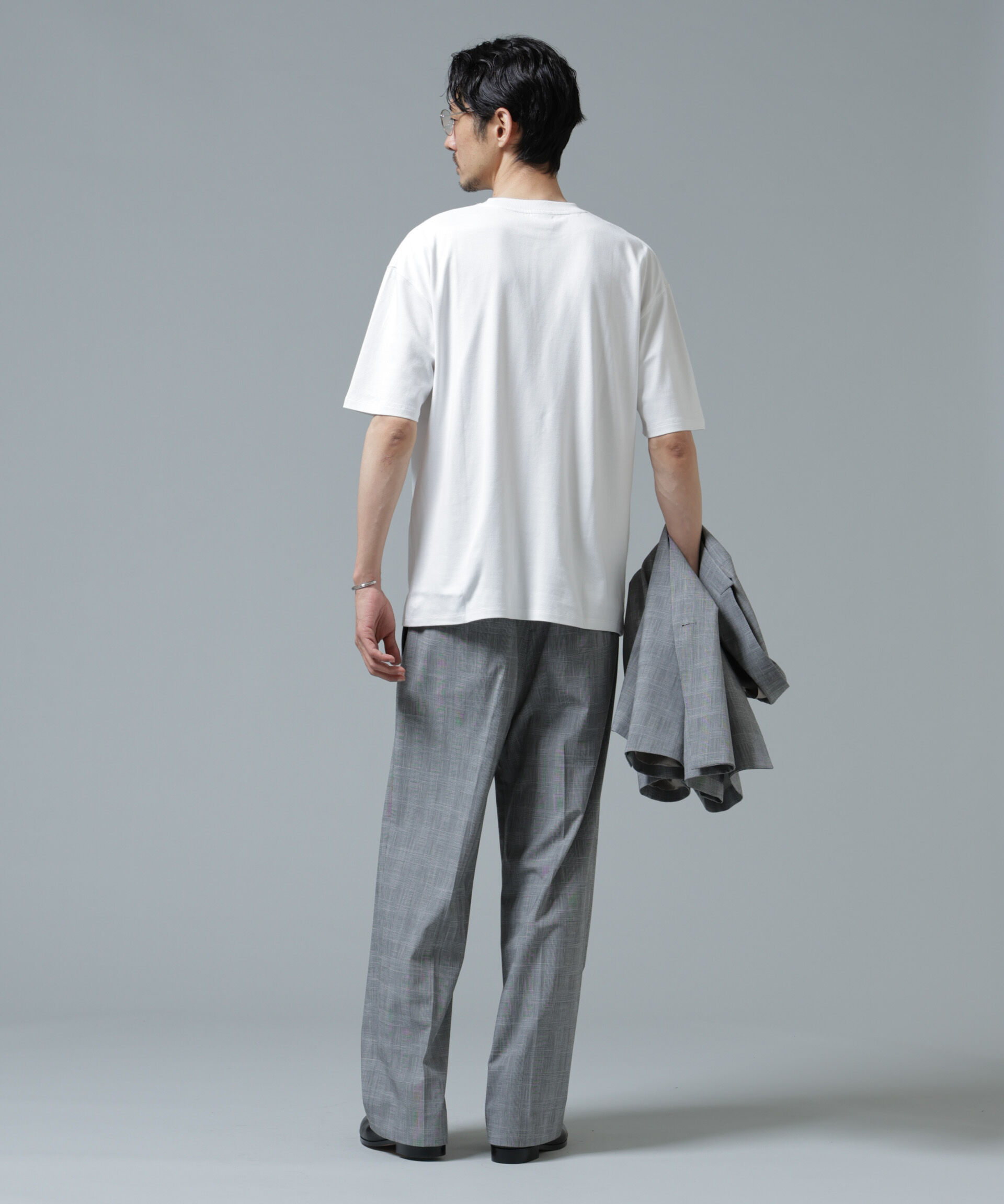 nano･universe「「Brooks Brothers別注」Anti Soaked(R) 汗染み防止 クルーネック ビッグシルエットTシャツ」|Tシャツ・カットソー|