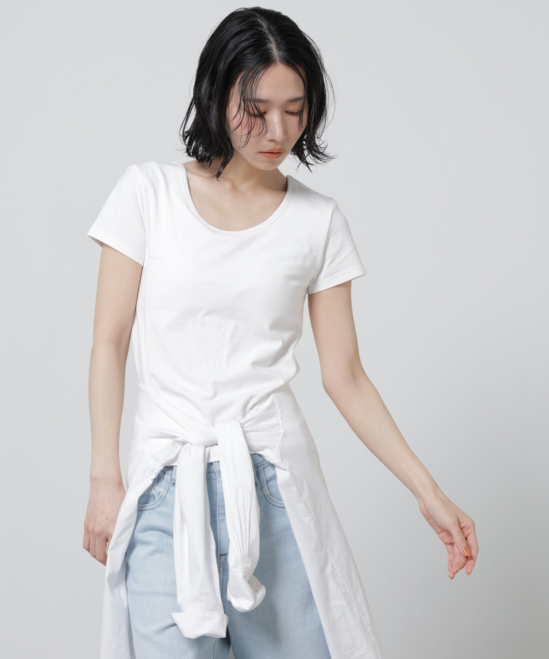 nano･universe「Anti Soaked(R) 汗染み防止カップ付きTシャツ」|Tシャツ・カットソー|