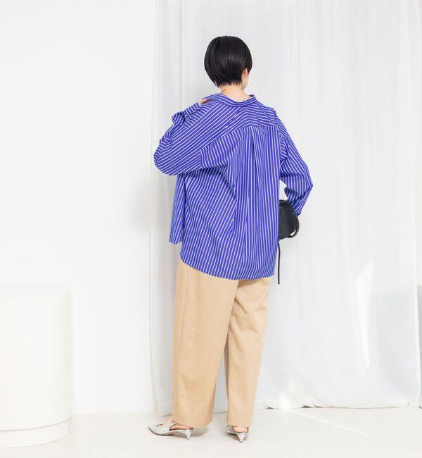 Rie Miller「ウォッシャブルレギュラーカラー2WAYシャツ」|シャツ・ブラウス|