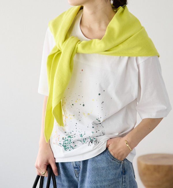  「【A・MONN】【オーバーサイズ】color dot Tee」|Tシャツ・カットソー|オフホワイト