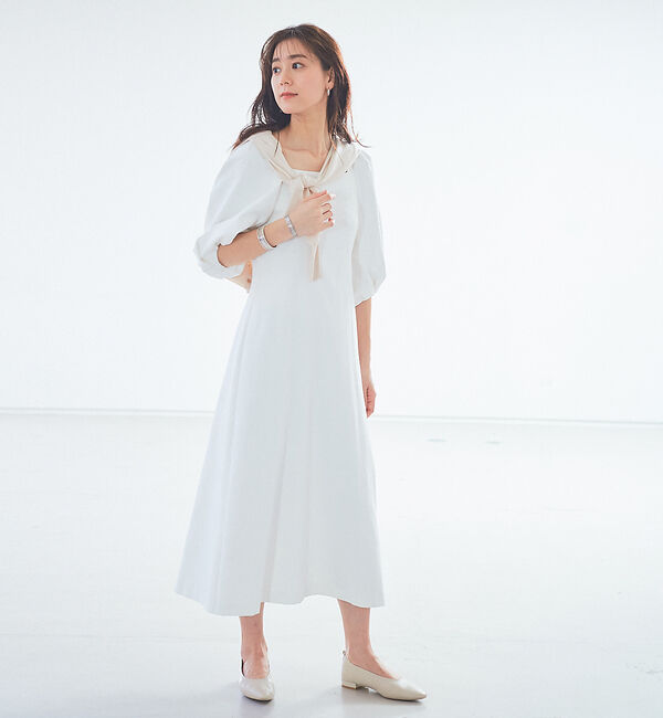 Rouge vif「ボリュームスリーブシェルタリングワンピース」|ワンピース|