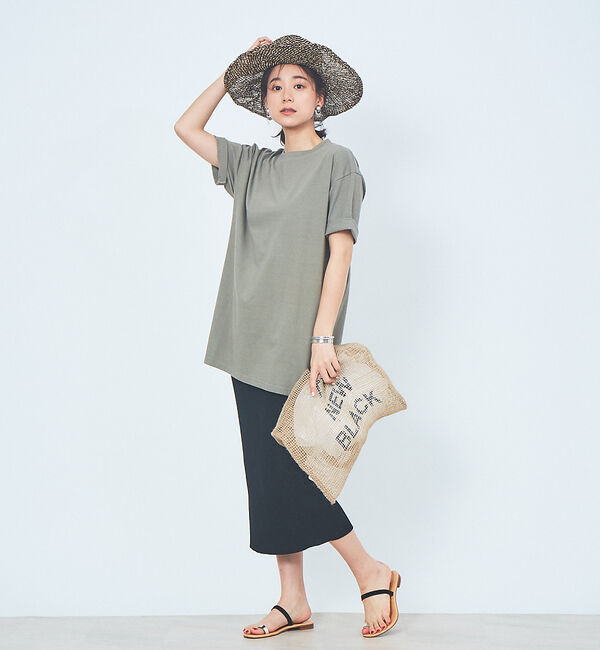 Rouge vif「ピースダイコットンチュニックTシャツ」|Tシャツ・カットソー|
