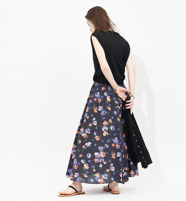 Rouge vif「ドローイングフラワースカート」|スカート|