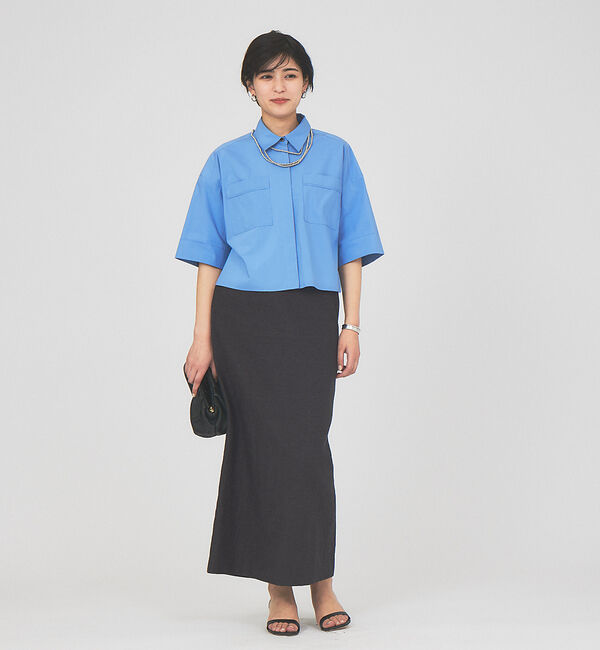 Rouge vif「【セットアップ対応】ヘリンボーンリネンスカート」|スカート|