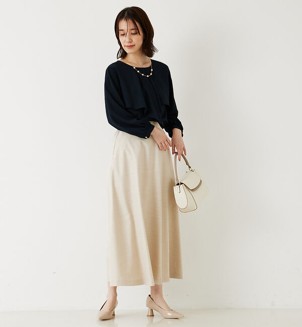 abahouse mavie「ジョーゼットワイドフリルブラウス」|シャツ・ブラウス|