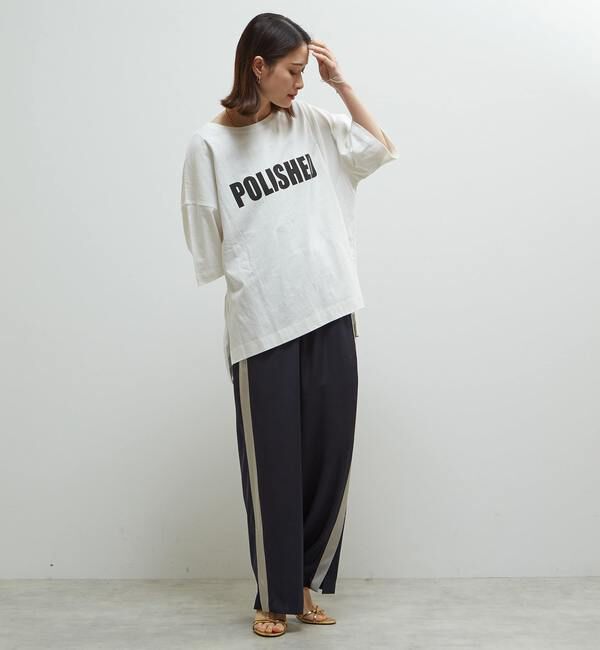 SOFFITTO「【定番型】ロゴプリント製品染ビックTシャツ」|Tシャツ・カットソー|