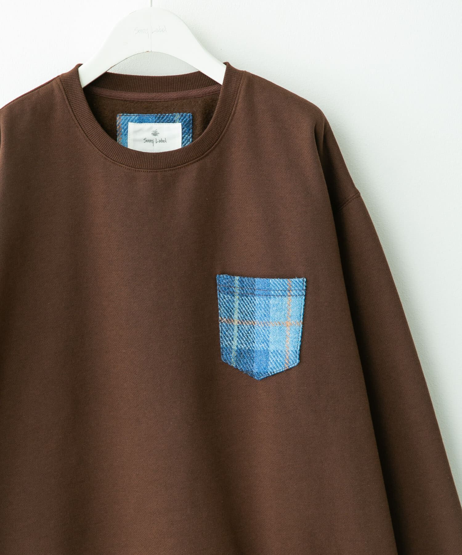 Sonny Label 「HARRIS TWEEDポケットスウェットプルオーバー」|スウェット・ジャージ|ブラウン