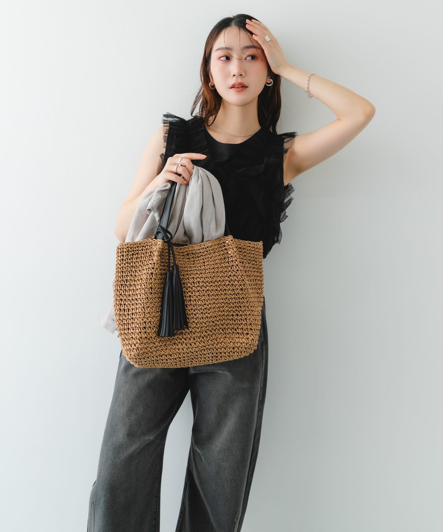 RODE SKO「タッセル付ペーパーバッグ」|トートバッグ|