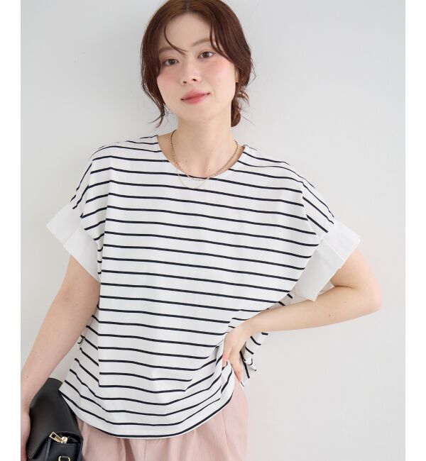  「ドライコットンタックスリーブプルオーバー」|Tシャツ・カットソー|オフ／柄