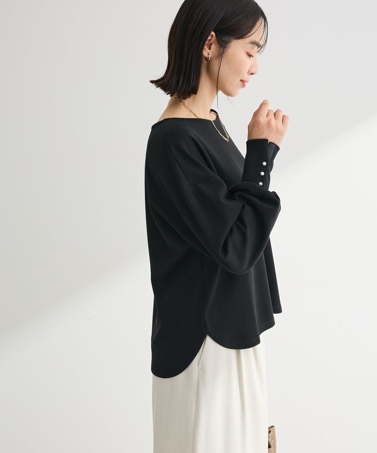 Green Parks「パールスリーブカットプルオーバー」|Tシャツ・カットソー|Black
