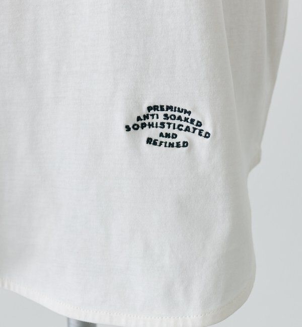  「【汗ジミ防止加工】ワンポイントロゴ刺繍Tシャツ」|プルオーバー|