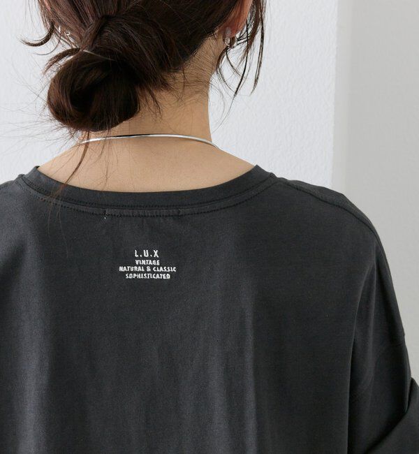  「【汗ジミ防止加工】ワンポイントロゴ刺繍Tシャツ」|プルオーバー|