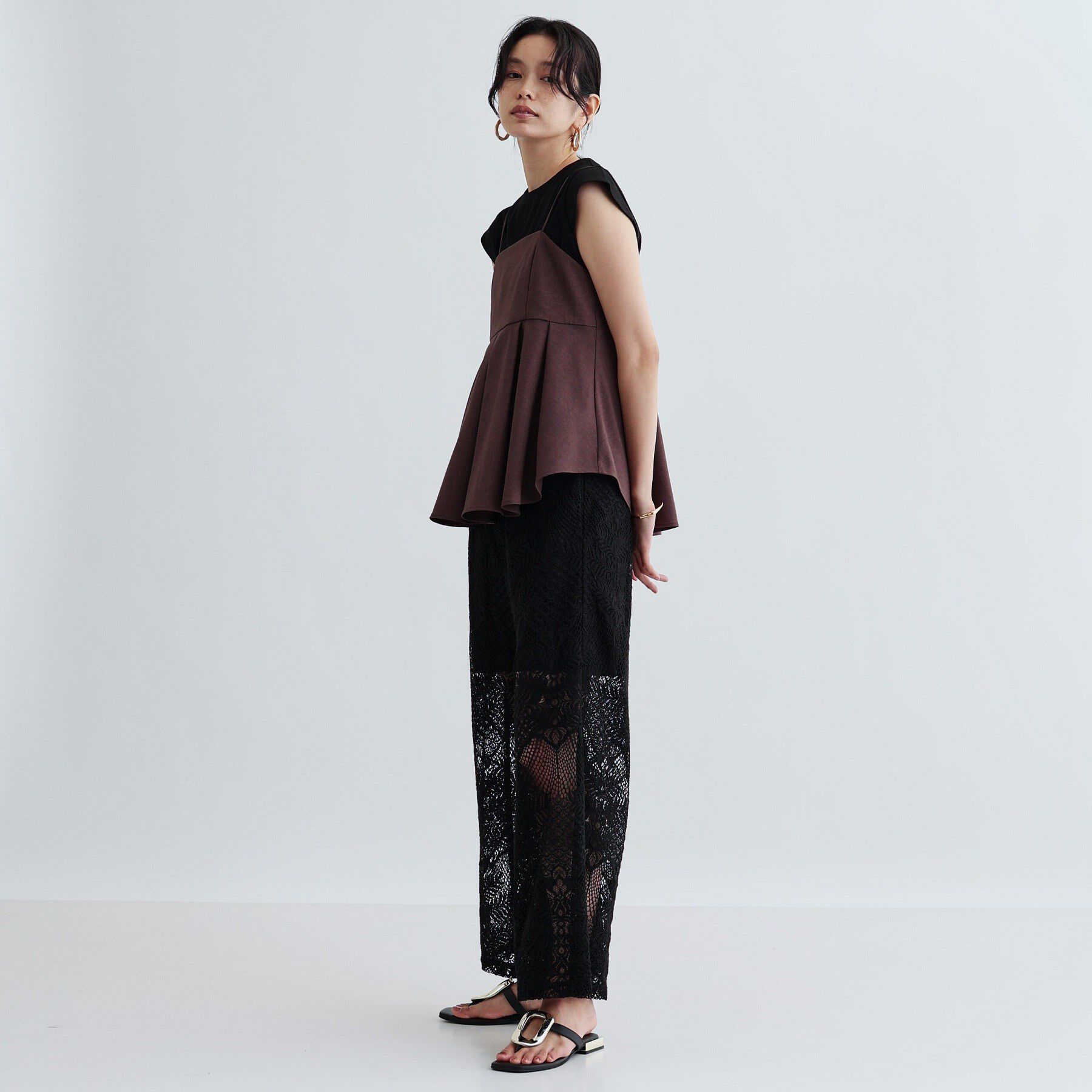 GALLEST「【セットアップ対応】リネンライクビスチェ【カセット服/通勤・オフィス】」|キャミソール|