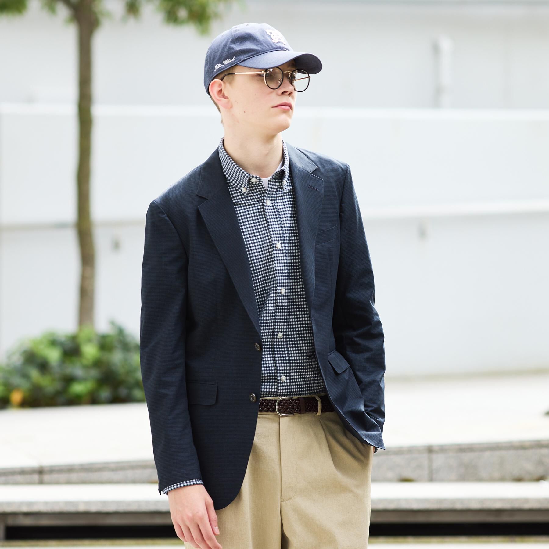 TAKEO KIKUCHI「【抗菌防臭】COOL DOTS（R）ドビープリント ジャケット」|テーラードジャケット|