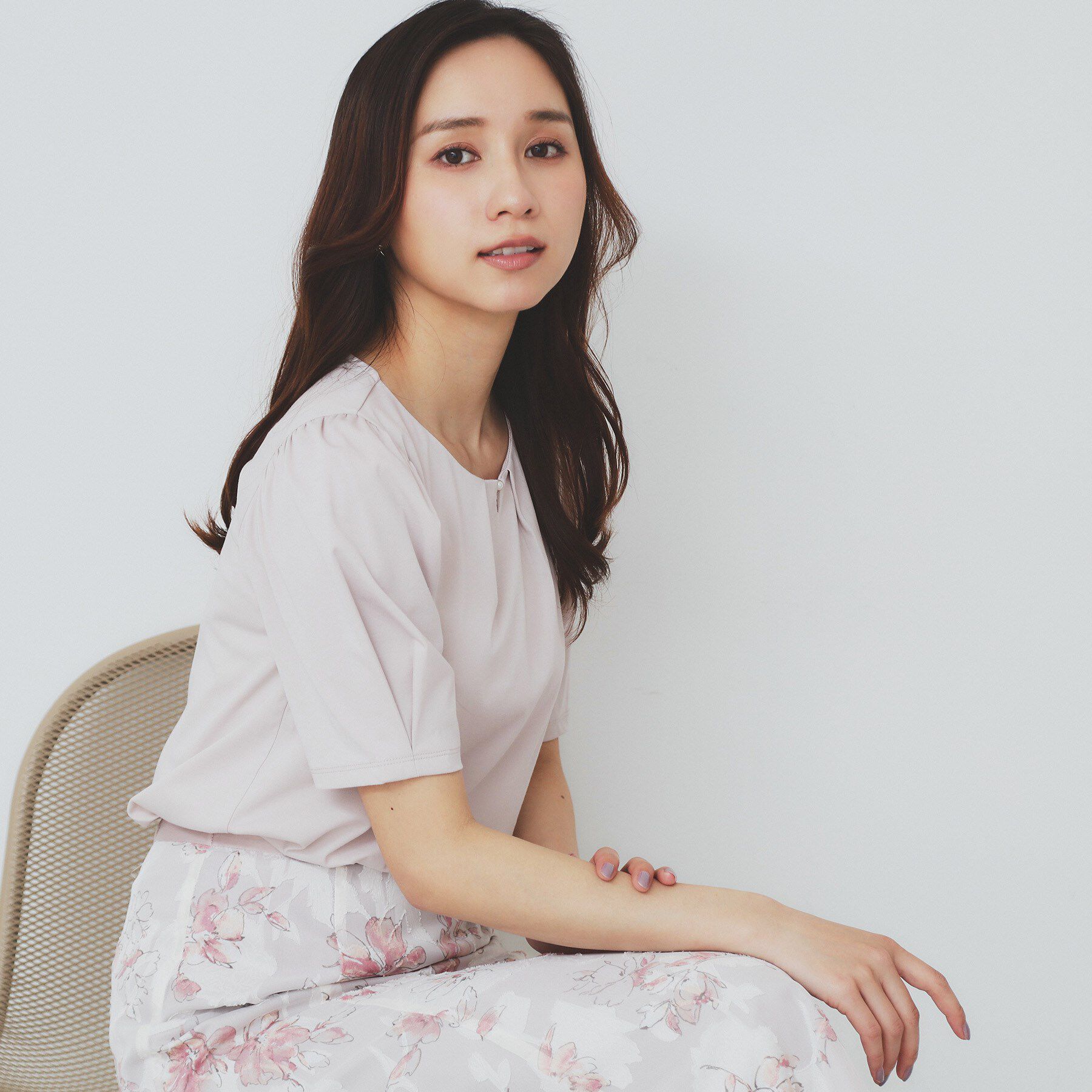 index「フロントパール調タックパフトップス【UV／接触冷感／洗濯機洗い可】」|Tシャツ・カットソー|