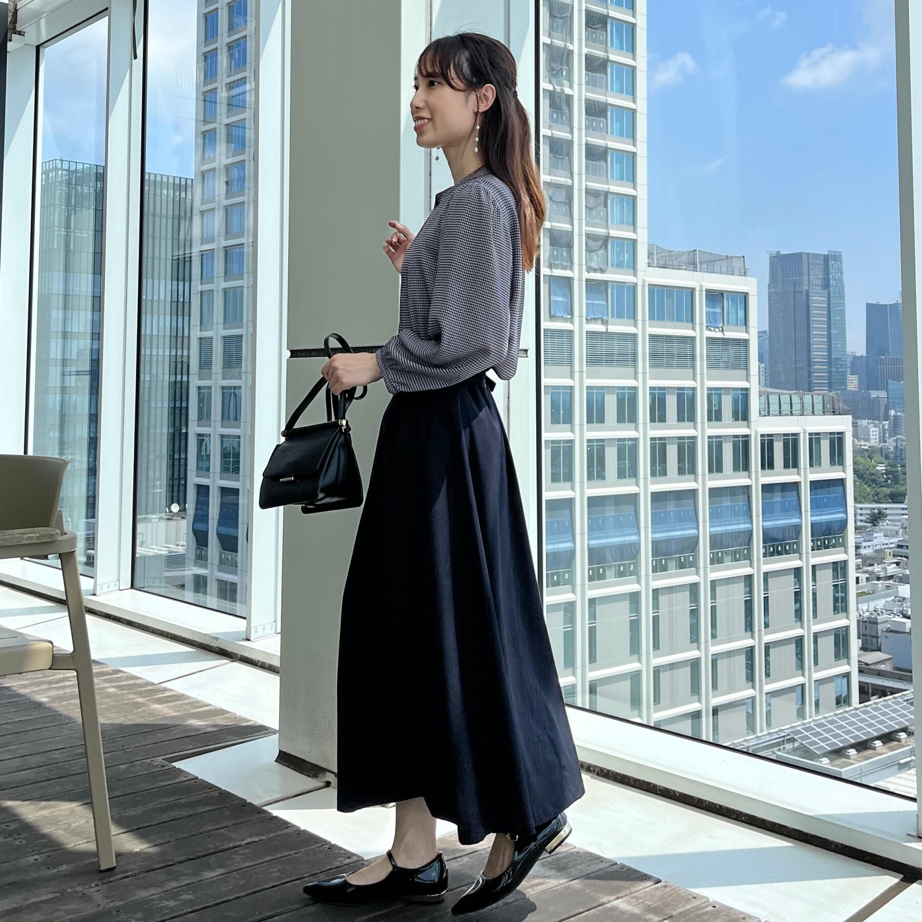 Couture broach「【大人可愛い・通勤】スカラウエスト サイドベルト パネルスカート」|スカート|