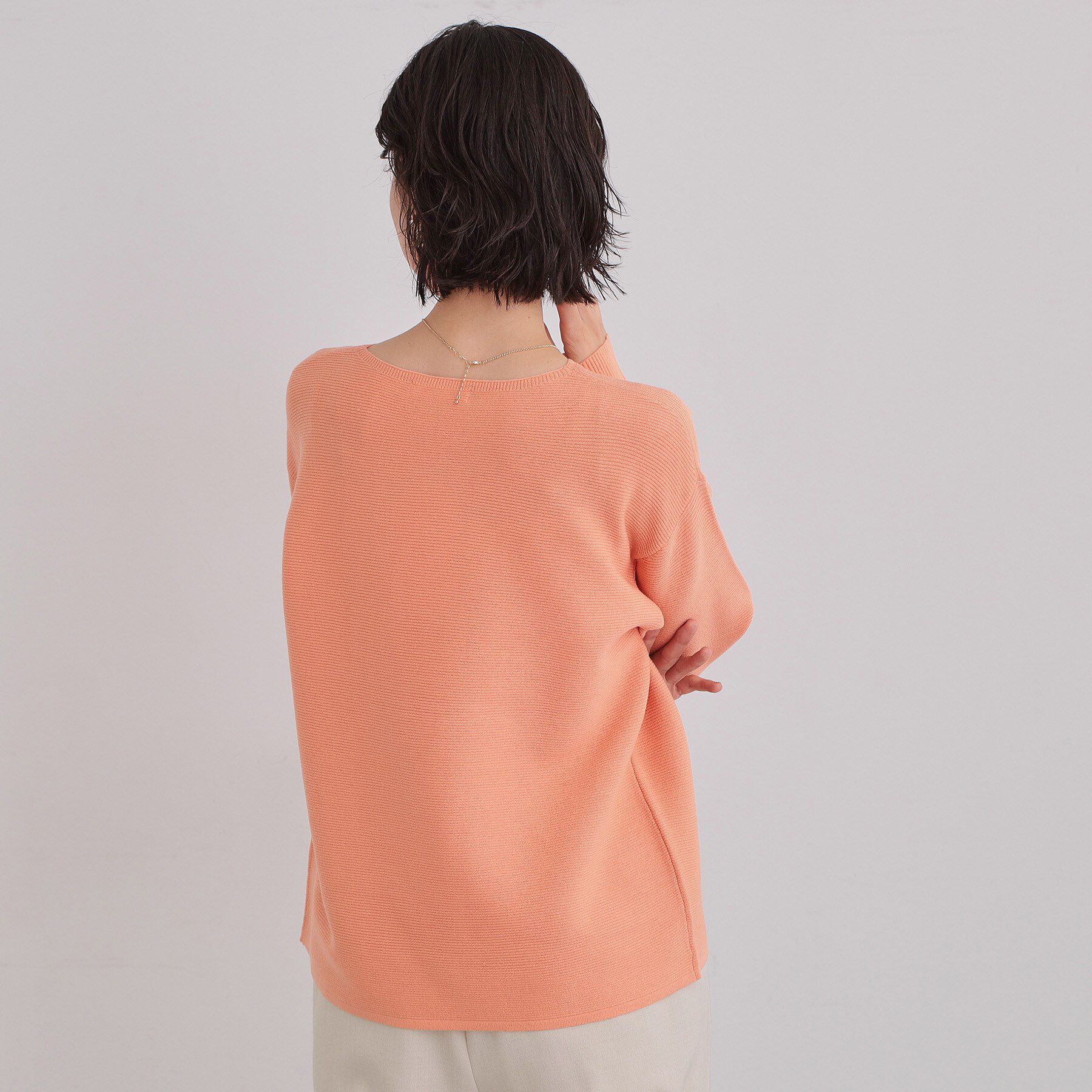 THE SHOP TK「【S-XLサイズ/選べる6色】どこから見ても美しい ガーターニット/洗濯機OK」|ニット・セーター|