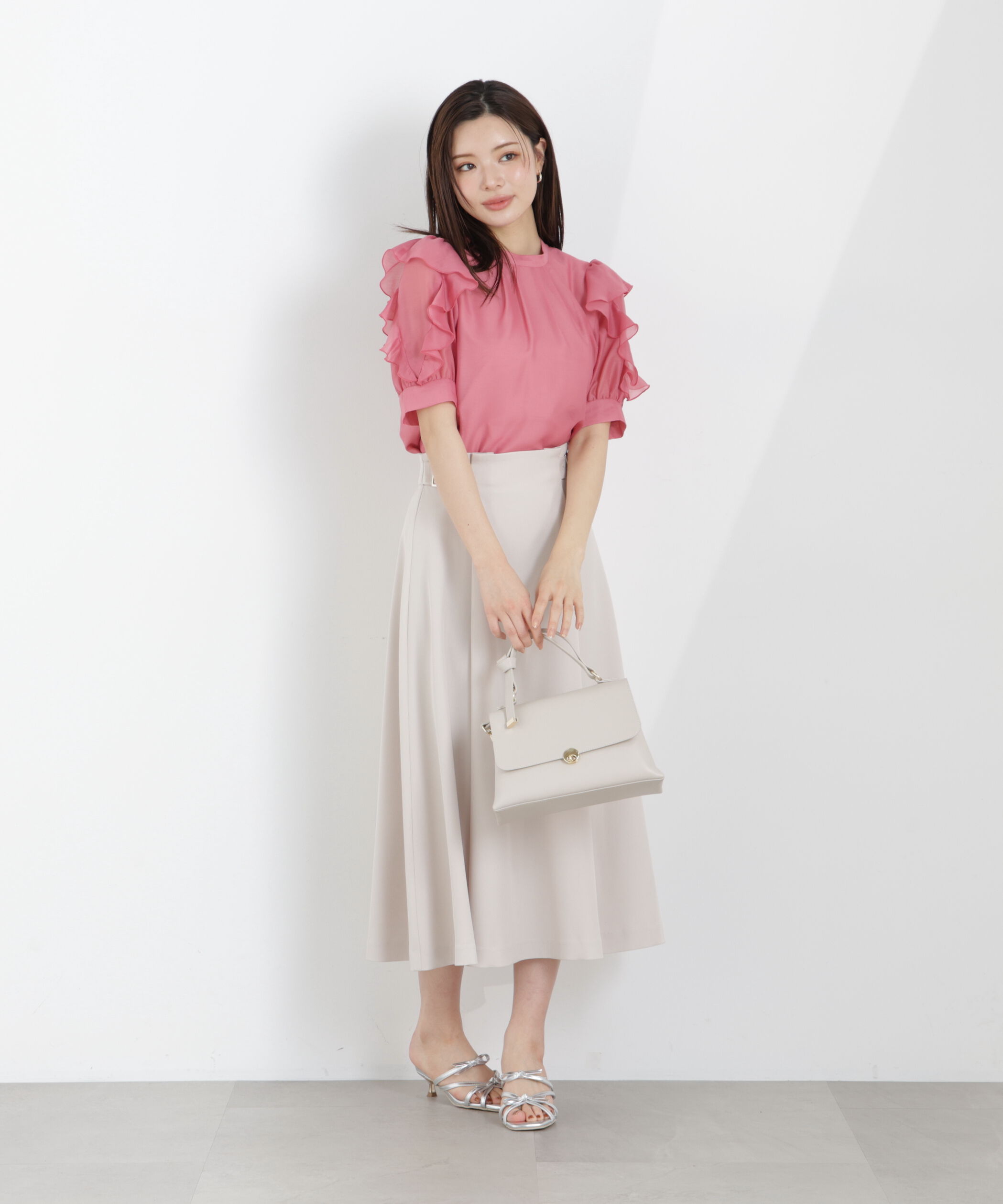 PROPORTION BODY DRESSING「サイドベルトフレアスカート　26SS」|スカート|