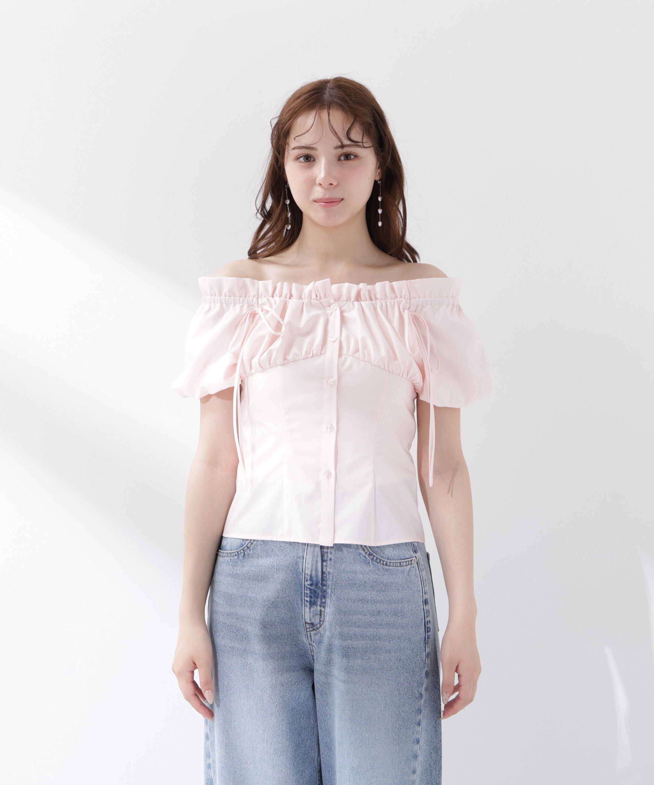 PROPORTION BODY DRESSING「＜青島心さんコラボ＞コラボオフショルリボンブラウス」|シャツ・ブラウス|