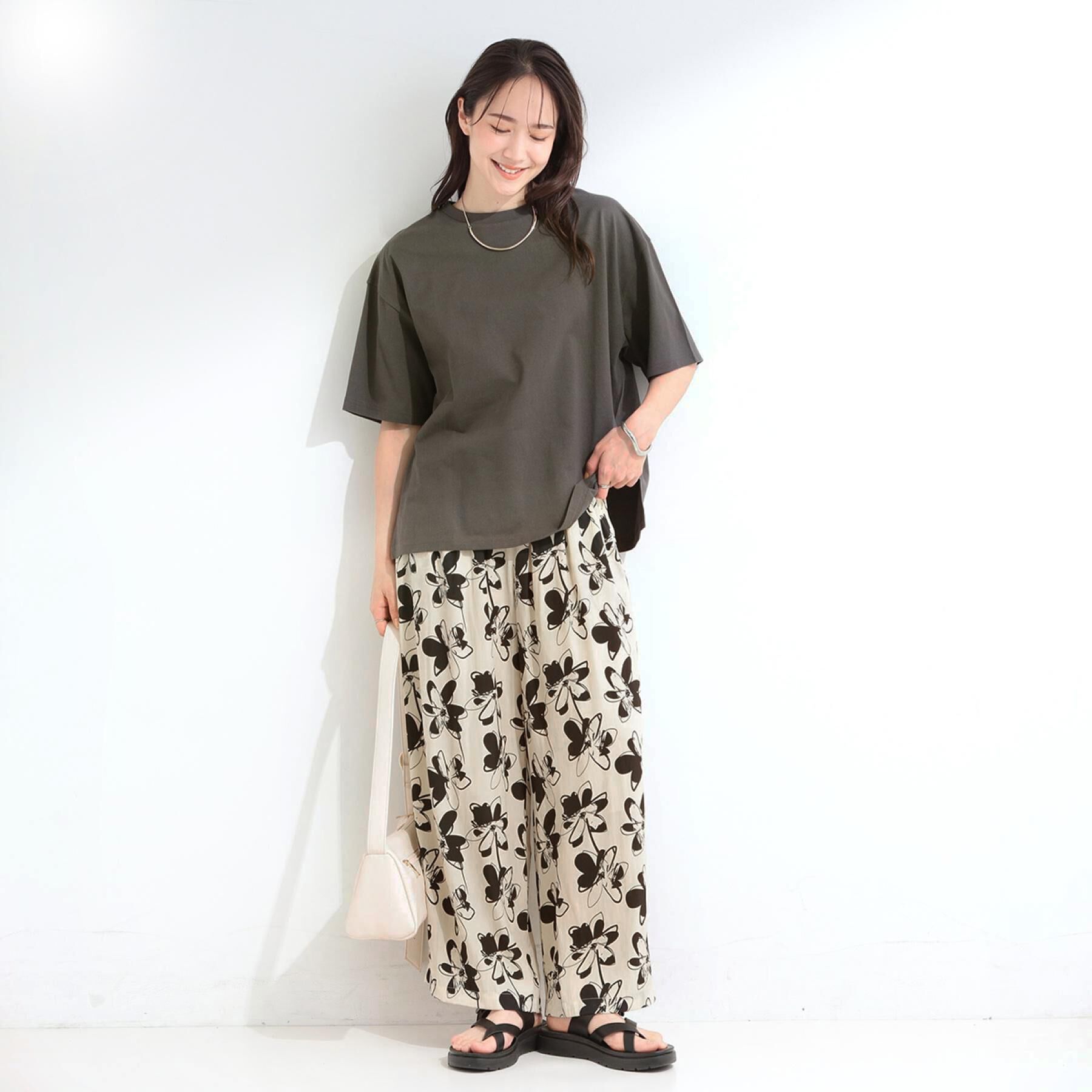 SHOO･LA･RUE「【綿100％/S-LL/プチプラ】 無地＆プリントアソート ベーシックTシャツ」|Tシャツ・カットソー|