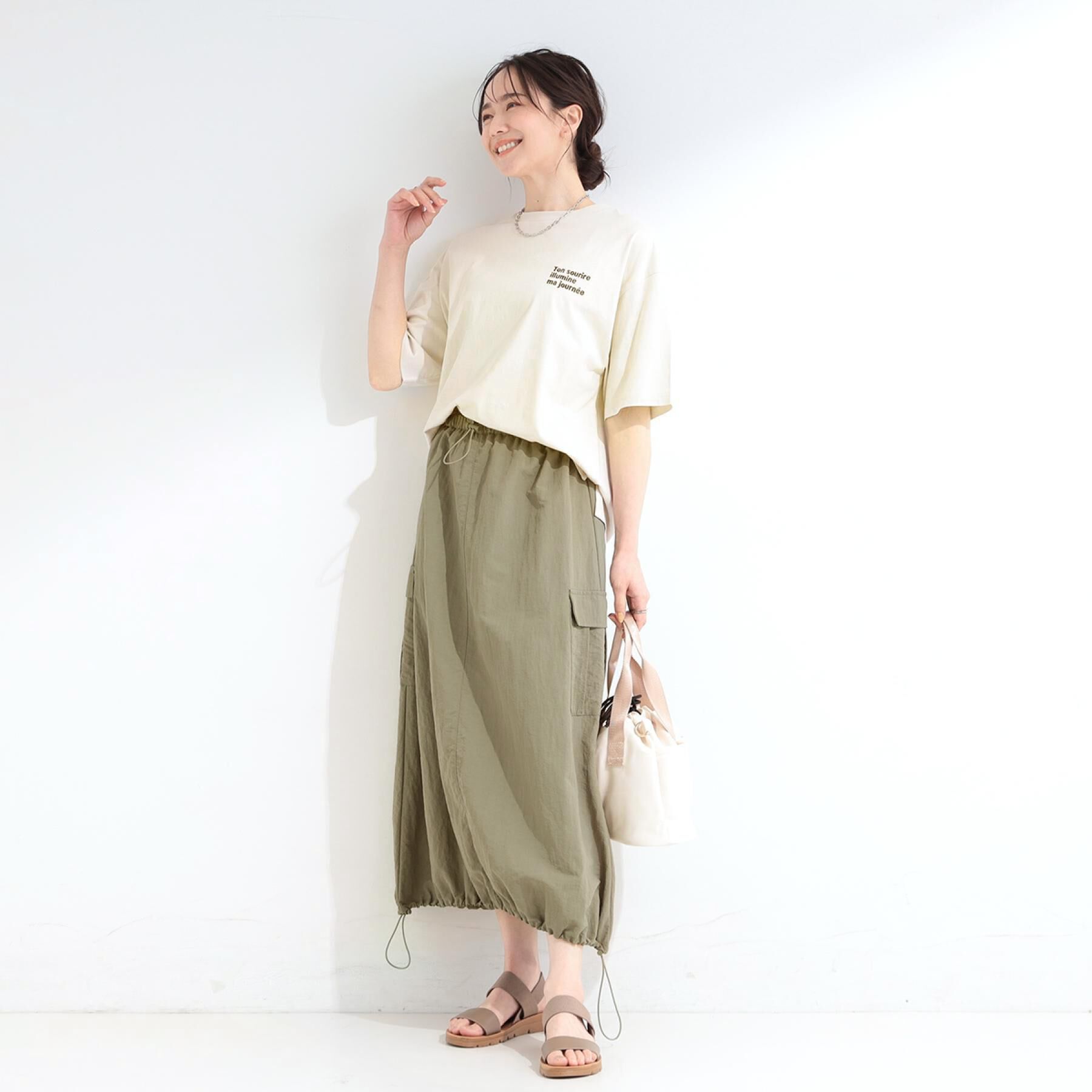 SHOO･LA･RUE「【綿100％/S-LL/プチプラ】 無地＆プリントアソート ベーシックTシャツ」|Tシャツ・カットソー|