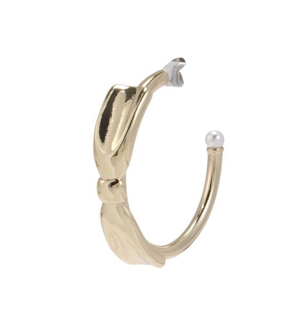 CALNAMUR「RIBBON HOOPE PIERCE/リボンフープピアス」|その他|