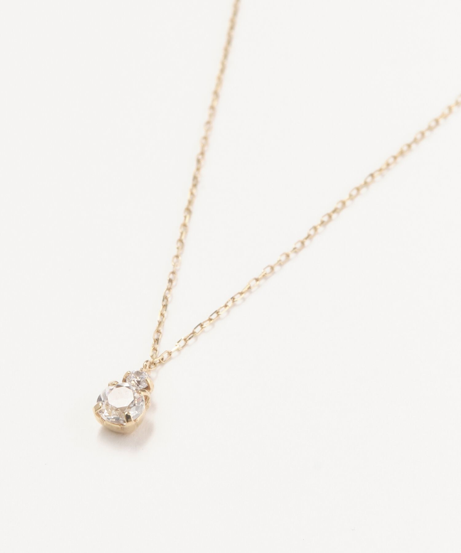 Phoebe「【K10】ジュエルラックネックレス　ホワイトトパーズ/BOX付き」|ネックレス|