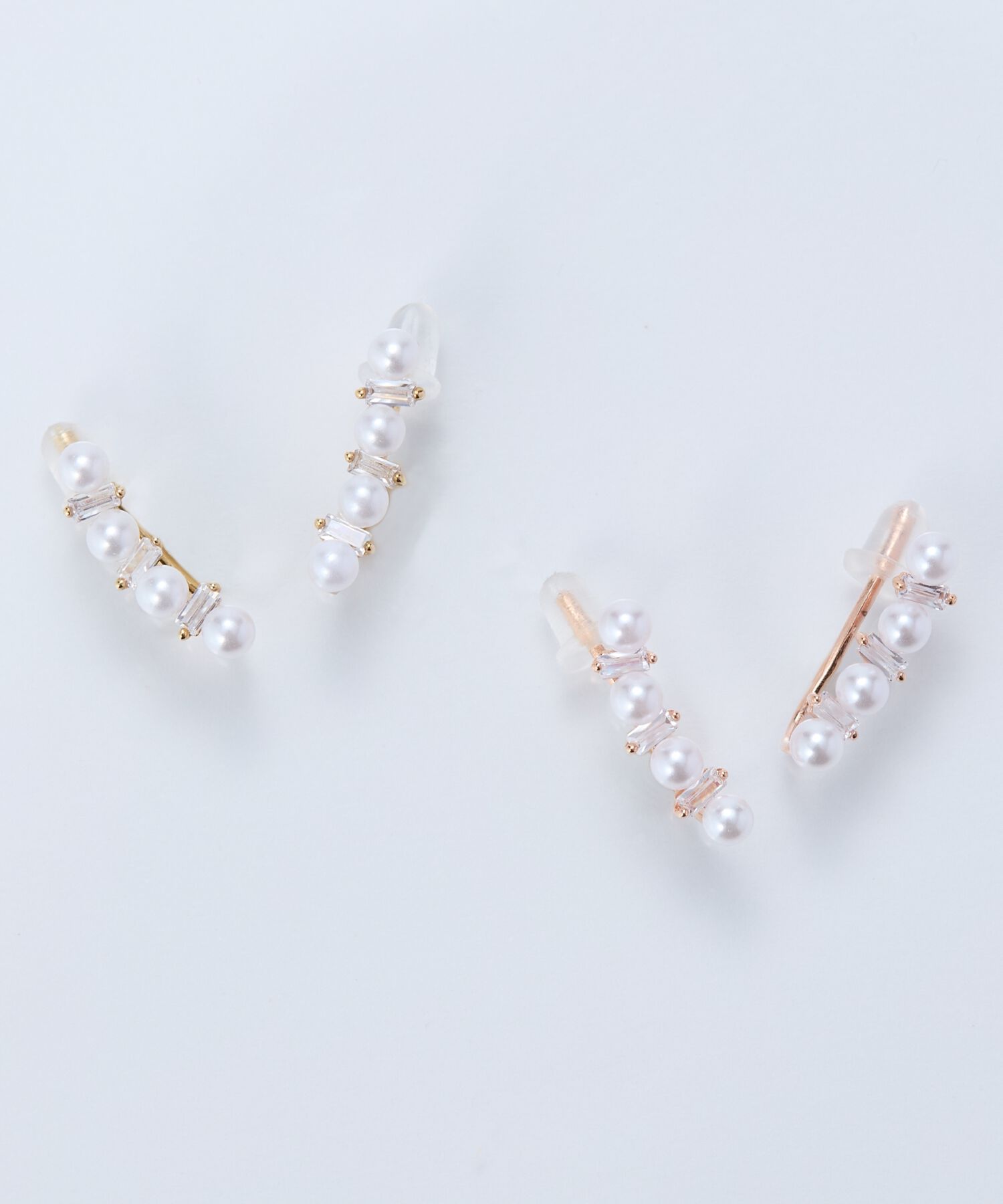 Phoebe「2wayパールブリンクピアス&イヤリング　ローズゴールド」|ピアス|