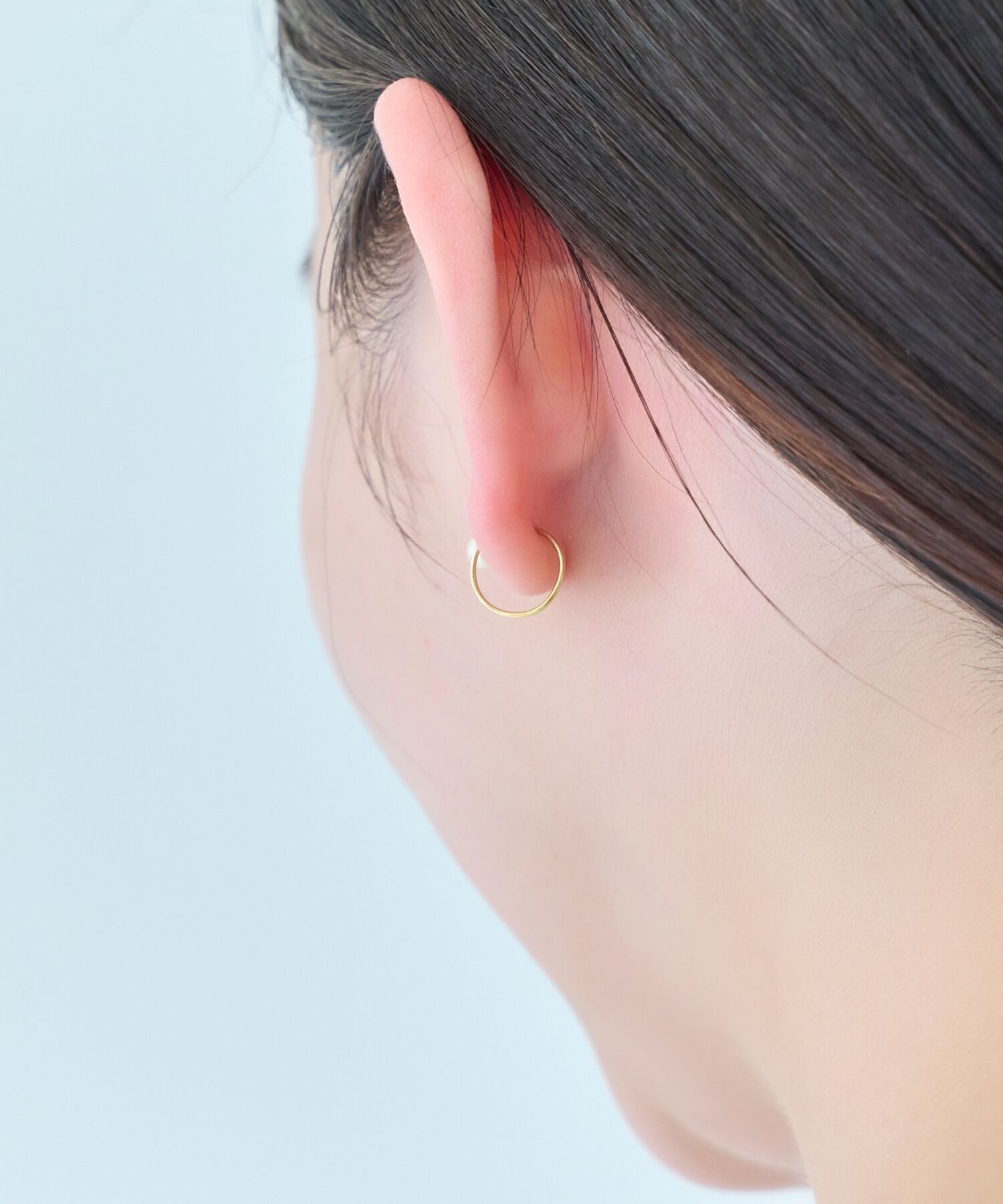 Phoebe「【金属アレルギー対応】ダブルループパールピアス/ニッケルフリー」|ピアス|