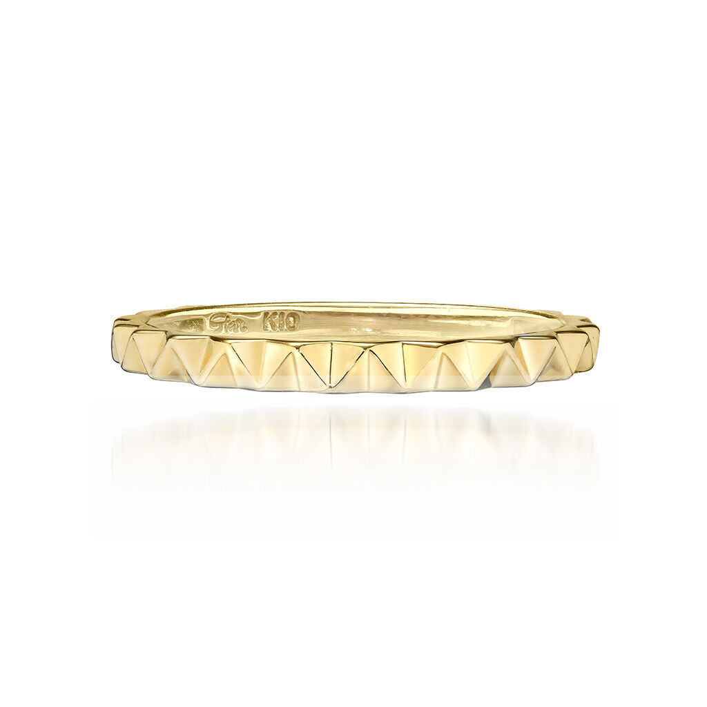 STAR JEWELRY「SPARKLE TEXTURE RING」|リング|イエローゴールド