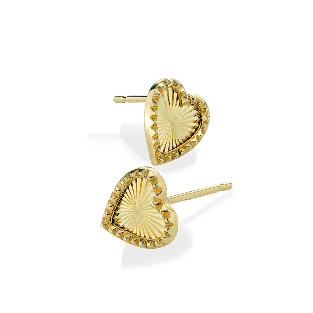 STAR JEWELRY「ETCHED HEART」|ピアス|