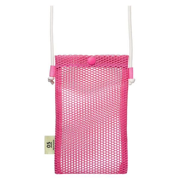  「スマホショルダーポーチ／メッシュコレクション」|モバイルケース|ピンク