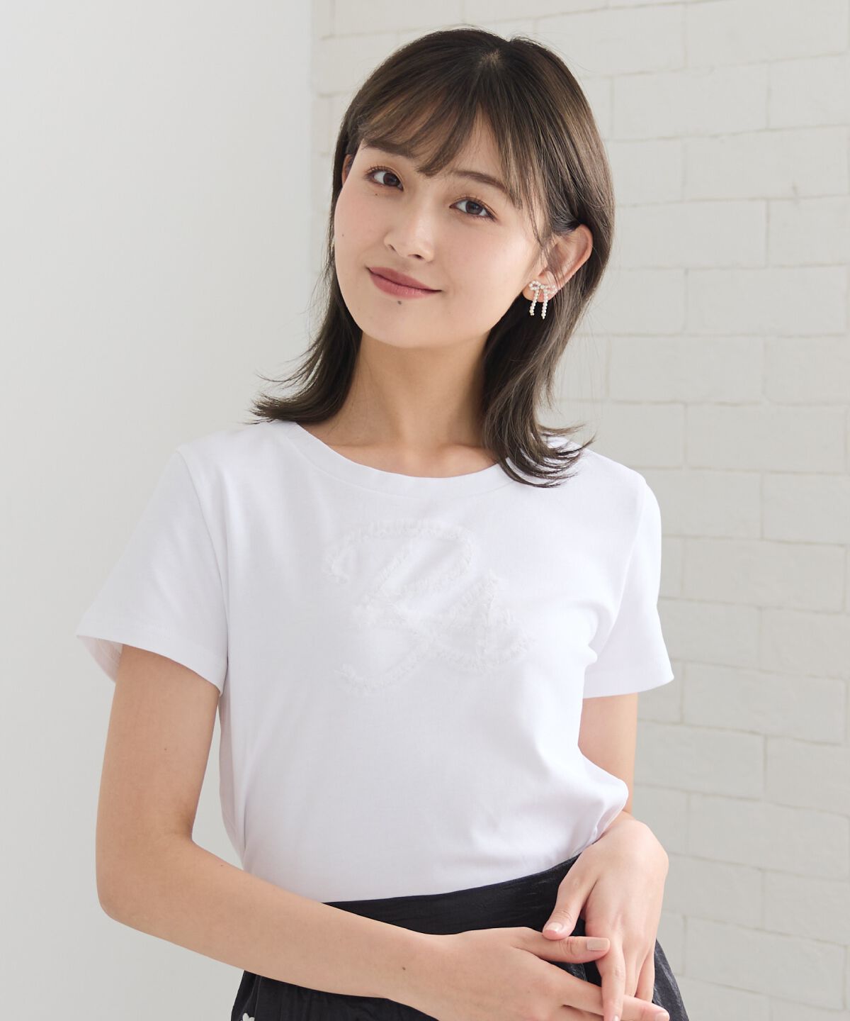 REDYAZEL「チュールフリルRAロゴTシャツ」|Tシャツ・カットソー|オフ