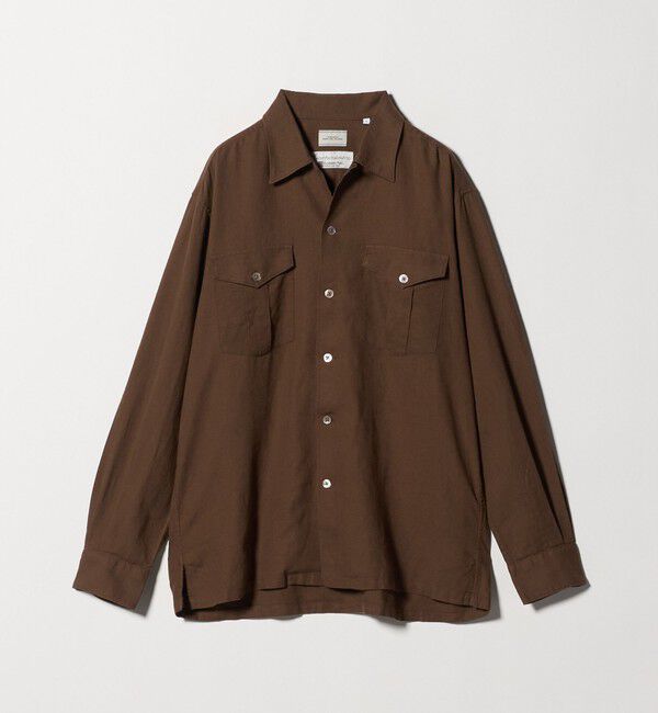 UNITED ARROWS green label relaxing「レーヨン リネン フラップポケット オープンカラー シャツ」|シャツ・ブラウス|