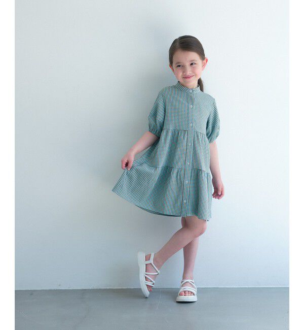 UNITED ARROWS green label relaxing「チェック ワンピース / キッズ 100cm-130cm」|ワンピース|LT.BLUE