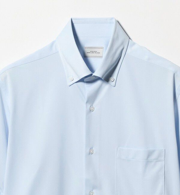 UNITED ARROWS green label relaxing「A+ COOL Pトリコット シャドーストライプ スタンダード ボタンダウン 半袖 ドレスシャツ -ストレッチ・イー」|シャツ・ブラウス|