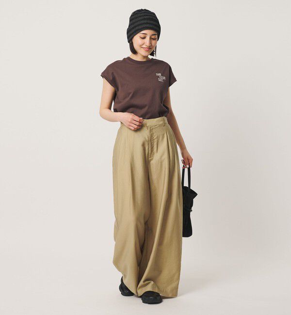 BEAUTY&YOUTH UNITED ARROWS「セルロースナイロン ツイル タック ワイドパンツ ウォッシャブル」|その他|